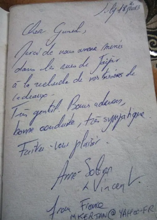 Hand Written Traveler Reviews 1