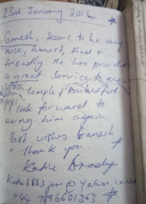 Hand Written Traveler Reviews 10