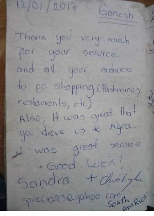 Hand Written Traveler Reviews 15
