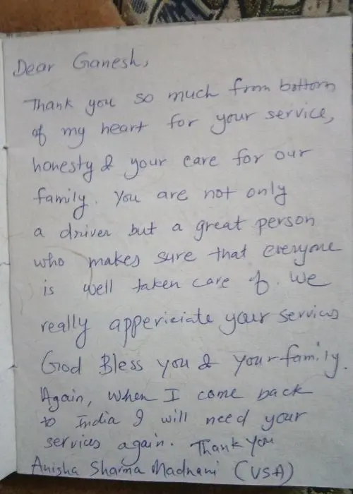 Hand Written Traveler Reviews 23