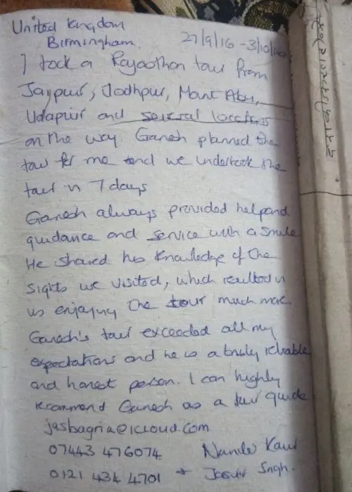 Hand Written Traveler Reviews 30