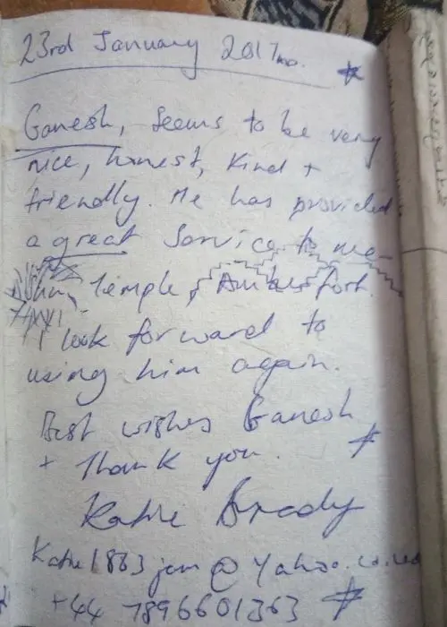 Hand Written Traveler Reviews 33